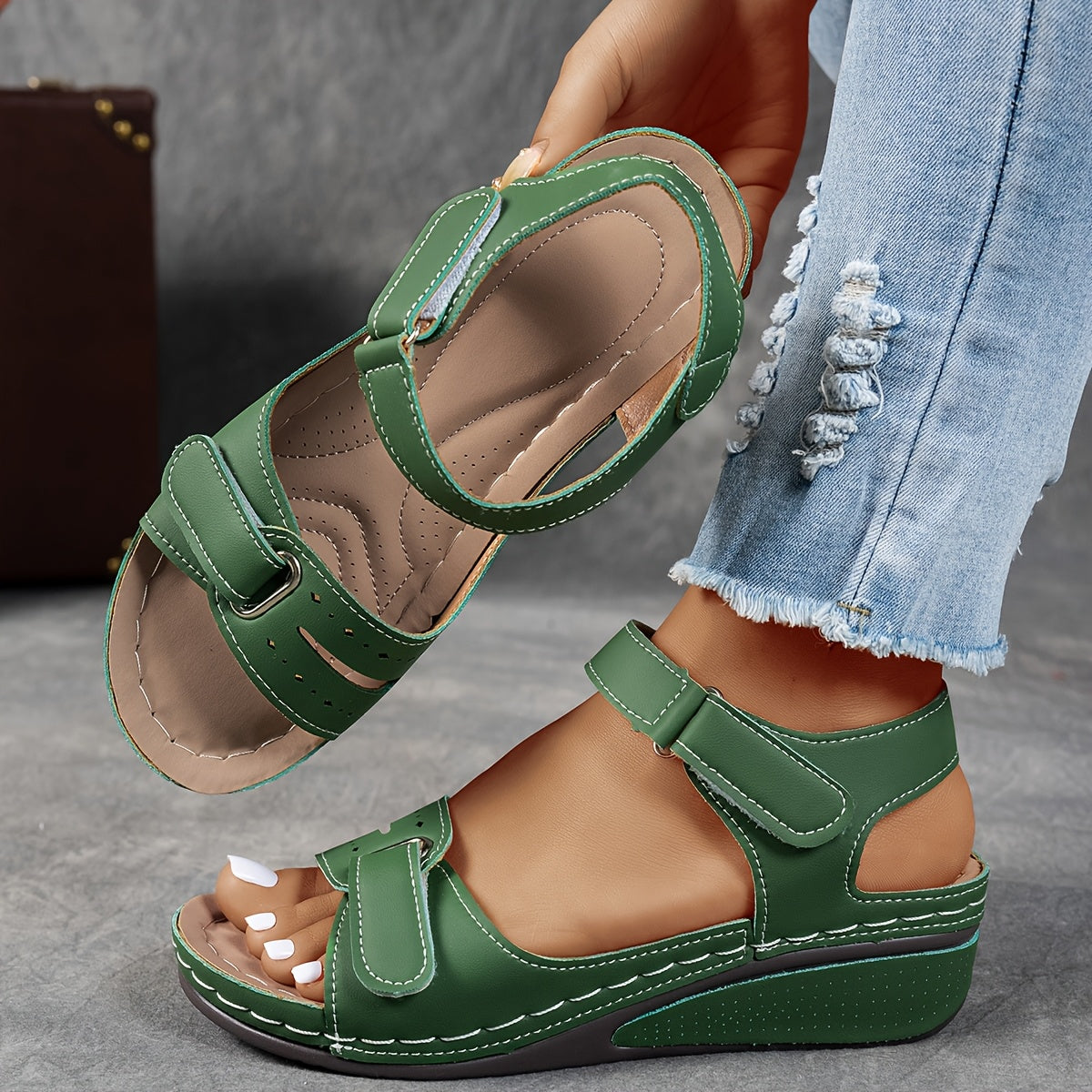 DELACROIX | Orthopedic Comfort Sandals Elise Green
