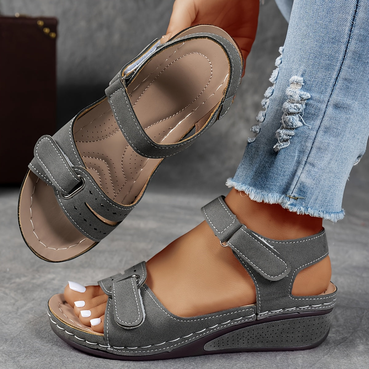 DELACROIX | Orthopedic Comfort Sandals Elise grey