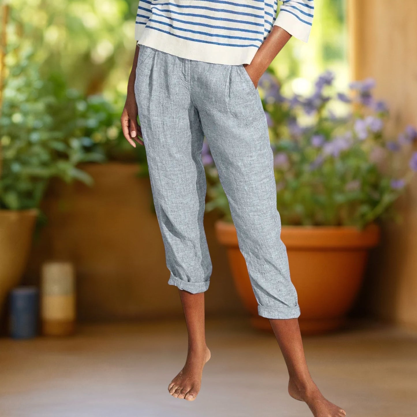 Celeste | Straight-Leg Cotton Trousers