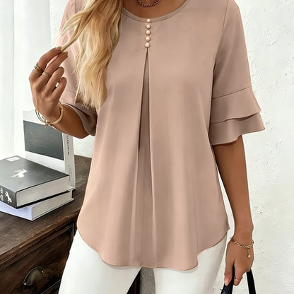 Celestia – GraceFlow Pleated Blouse