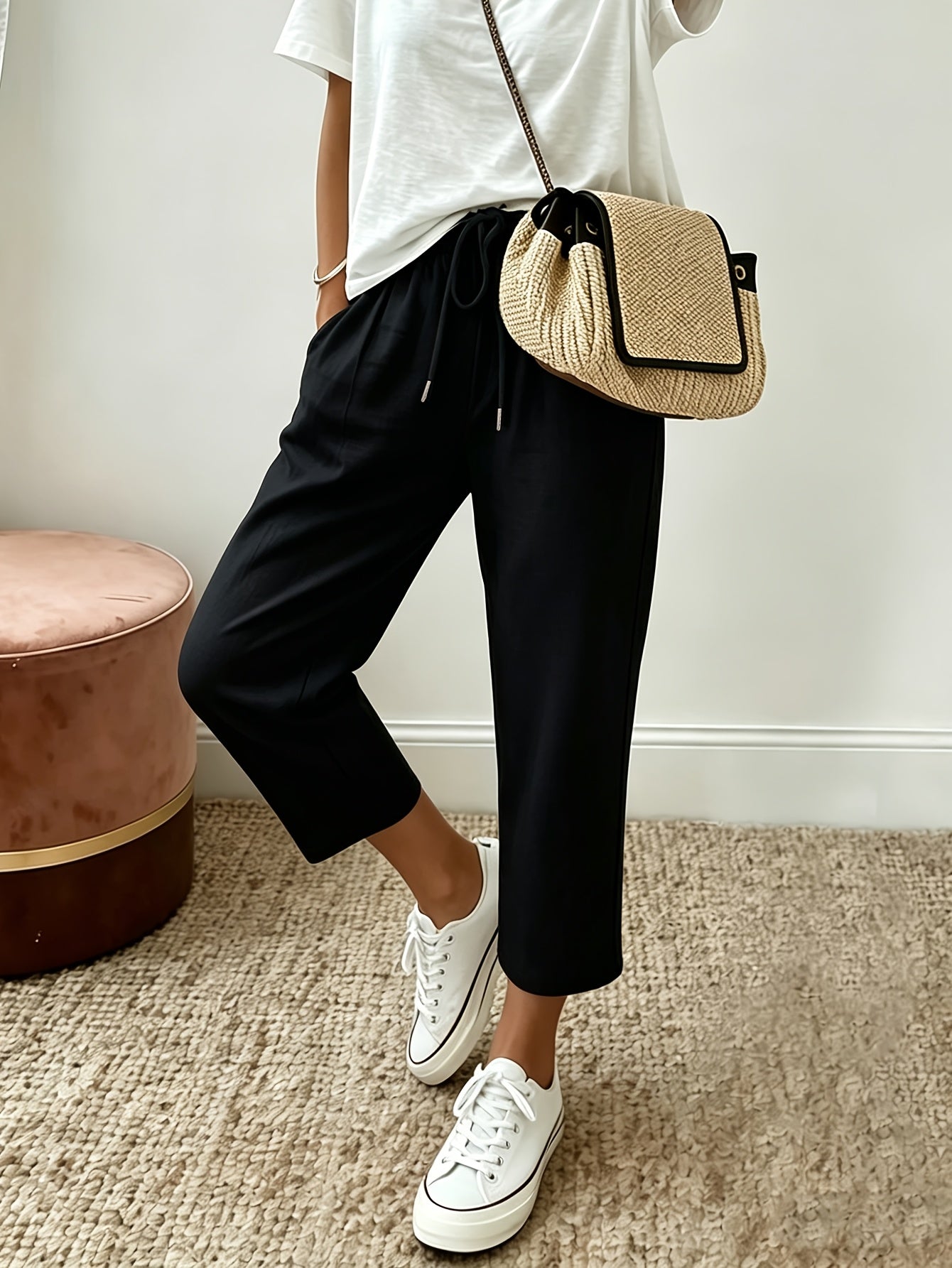 Sienna™ | Airy Drawstring Cropped Pants