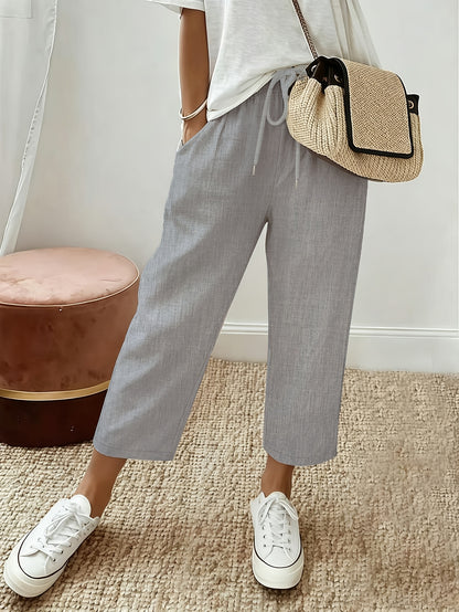 Sienna™ | Airy Drawstring Cropped Pants