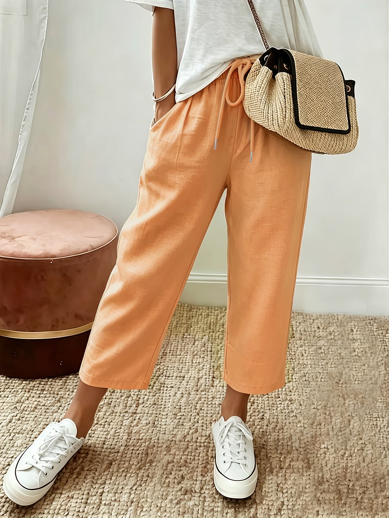 Sienna™ | Airy Drawstring Cropped Pants