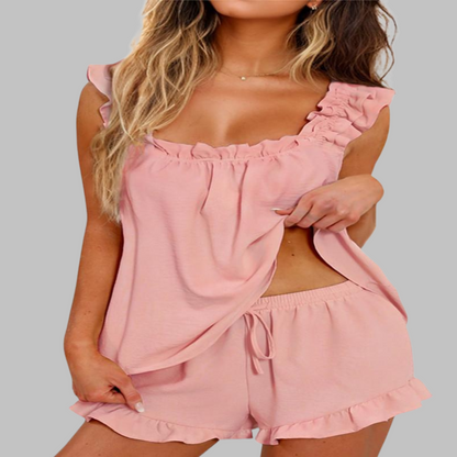QIARA™ - Casual Tank Top and Short Sleepwear Set