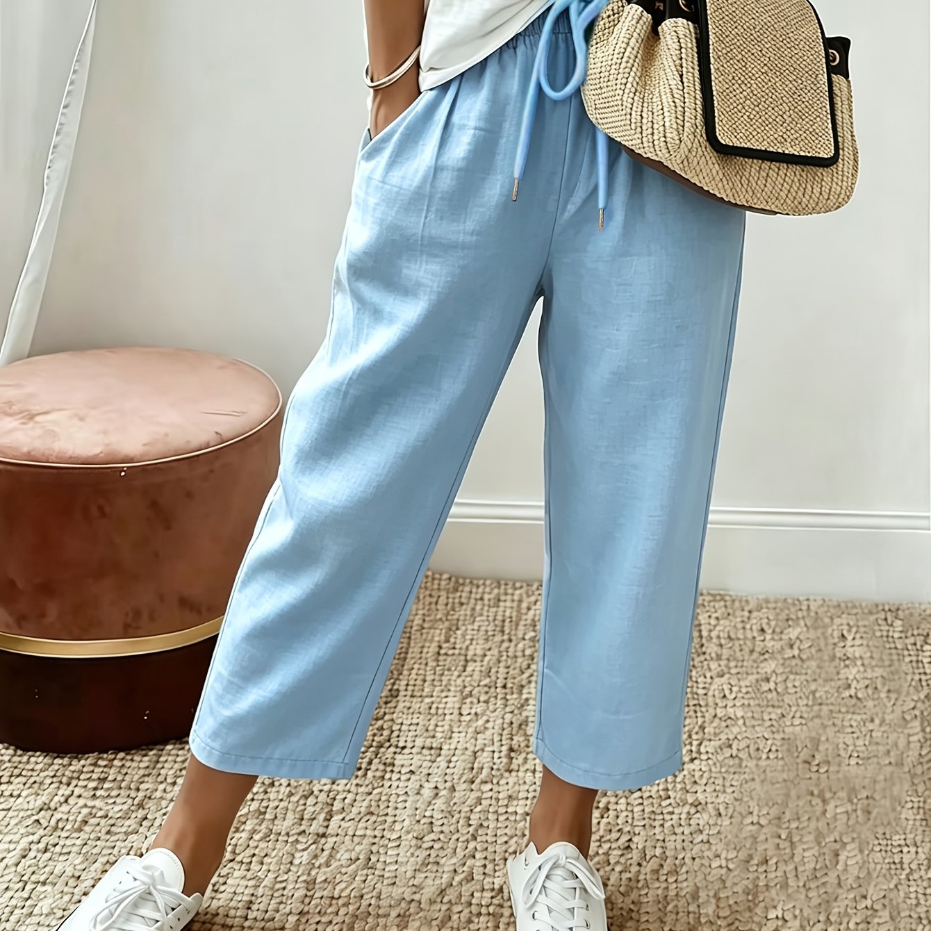 Sienna™ | Airy Drawstring Cropped Pants