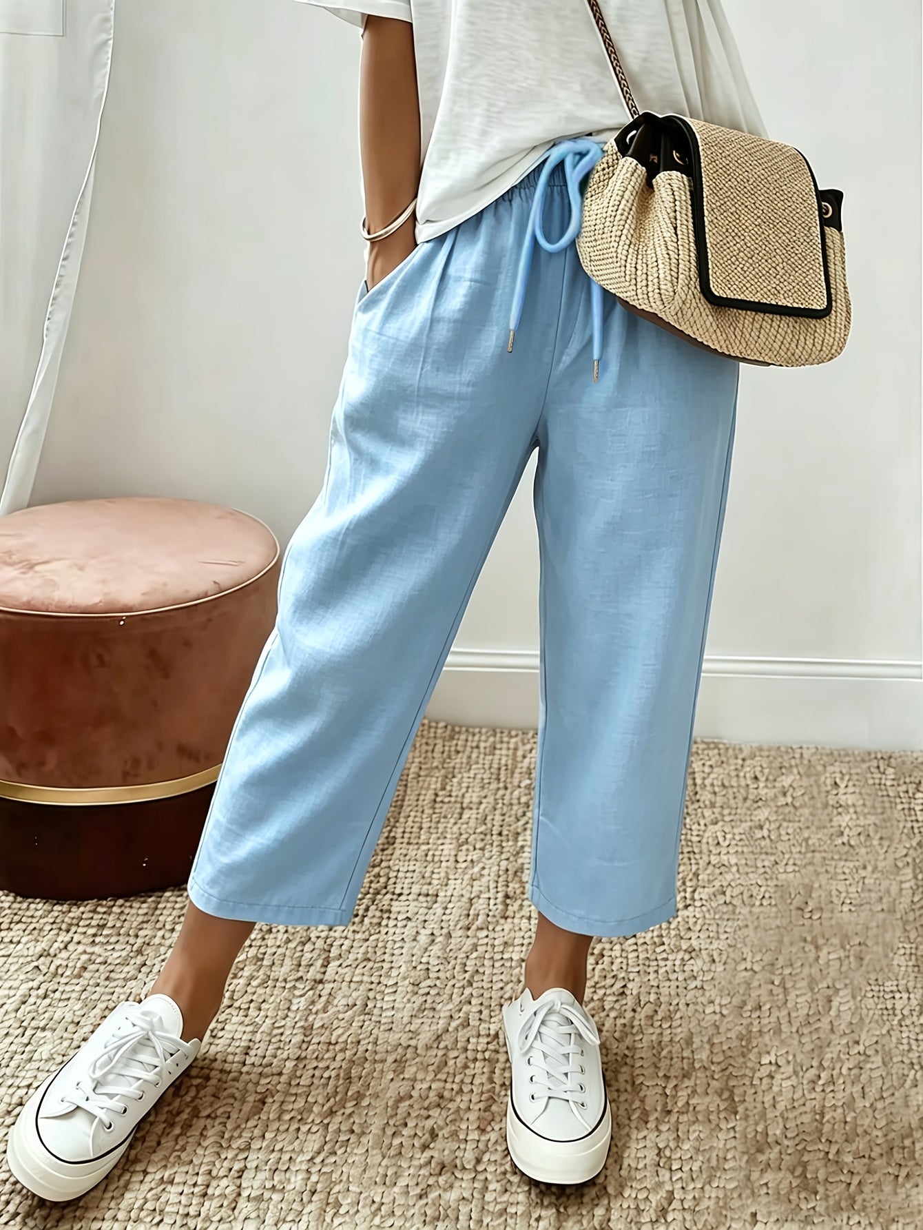 Sienna™ | Airy Drawstring Cropped Pants