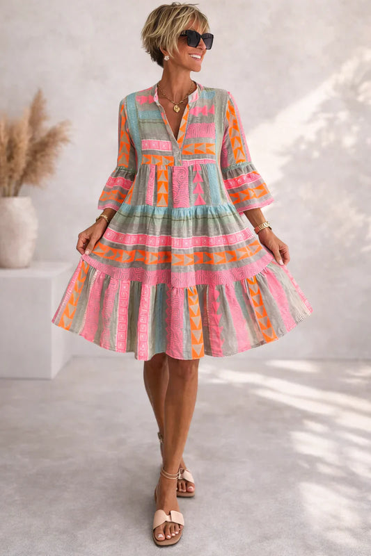 NOVA | Vibrant Midi Dress Breezy Comfort Weekend Style