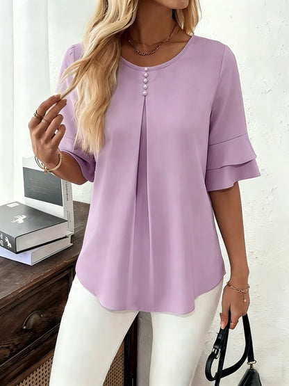 Celestia – GraceFlow Pleated Blouse