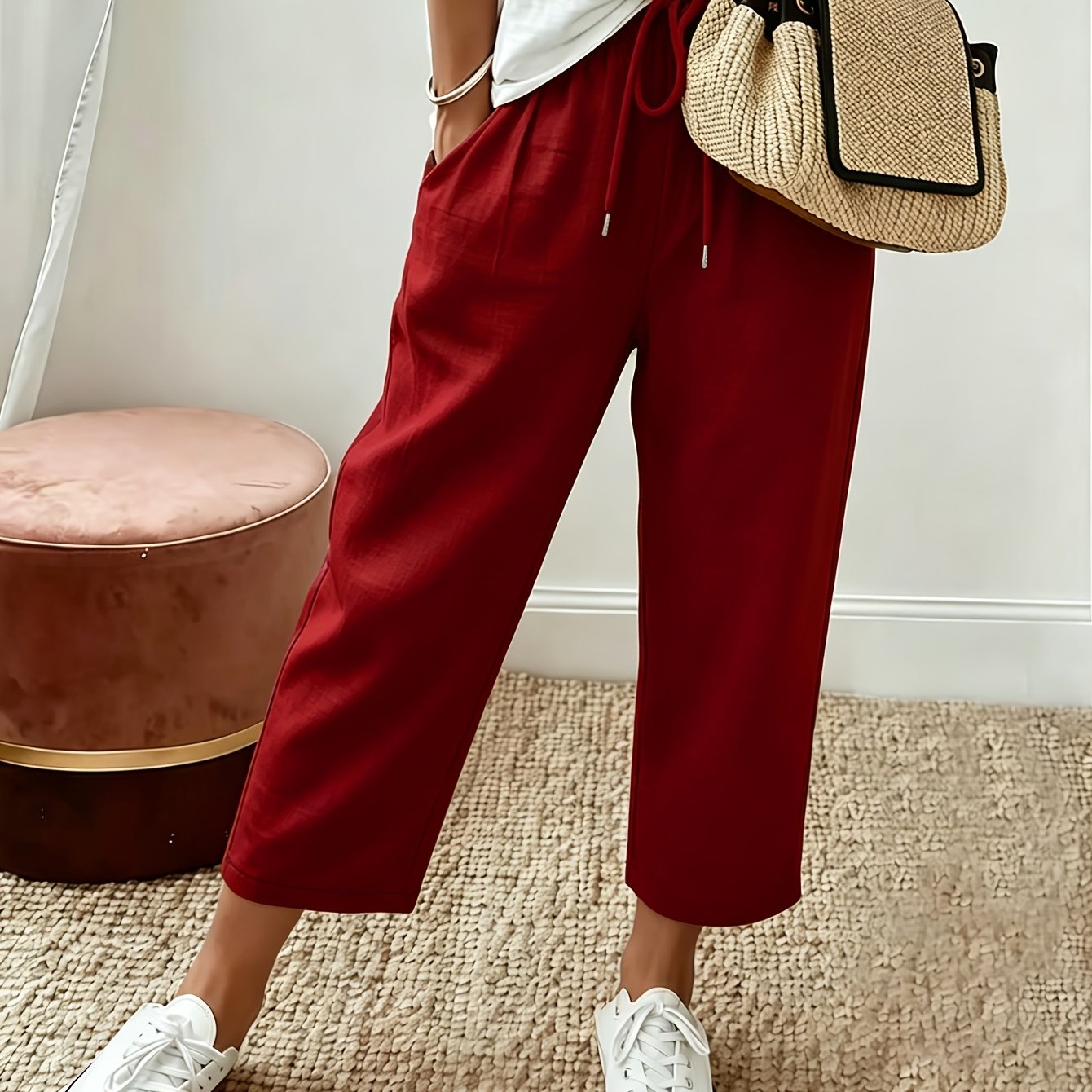 Sienna™ | Airy Drawstring Cropped Pants
