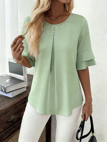 Celestia – GraceFlow Pleated Blouse