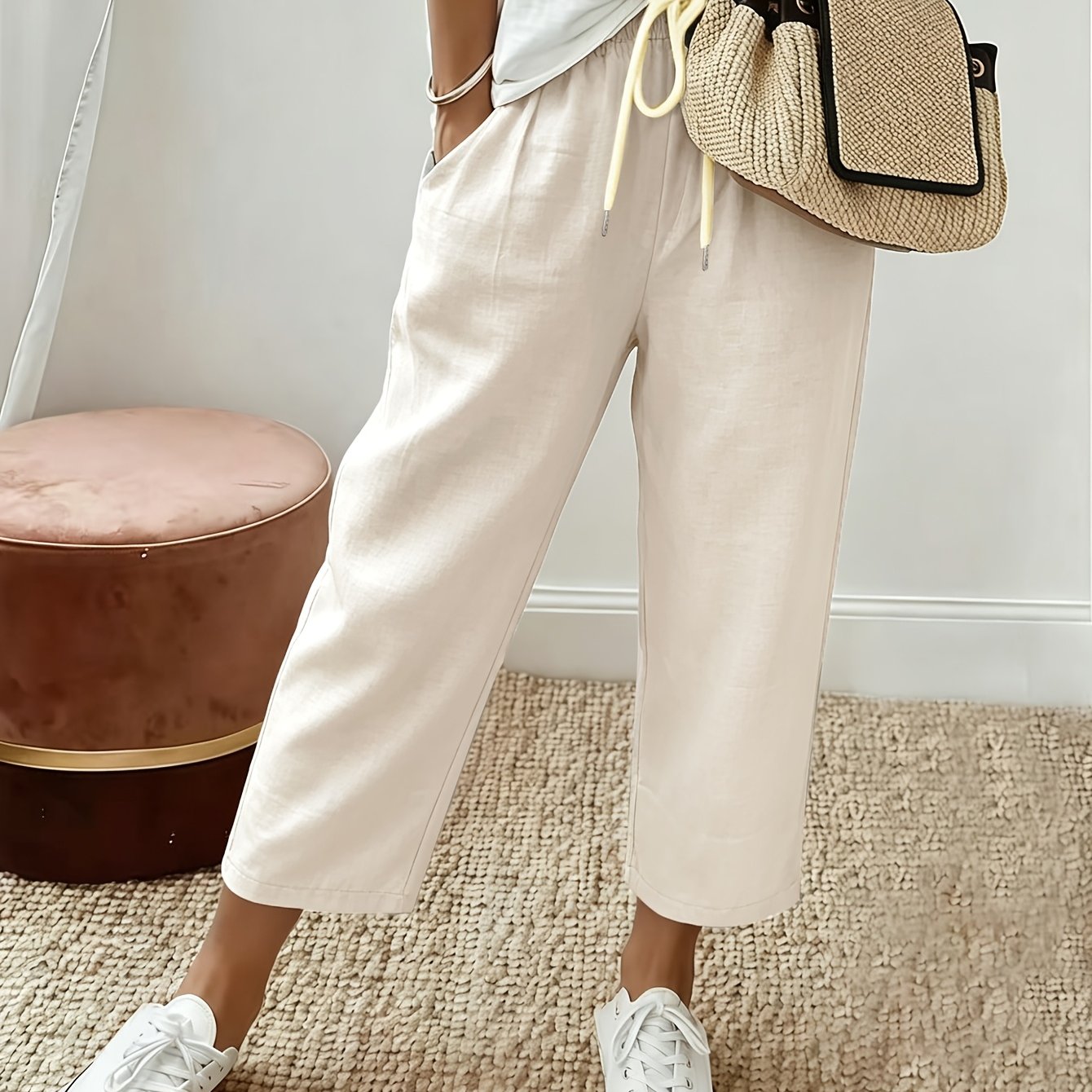 Sienna™ | Airy Drawstring Cropped Pants