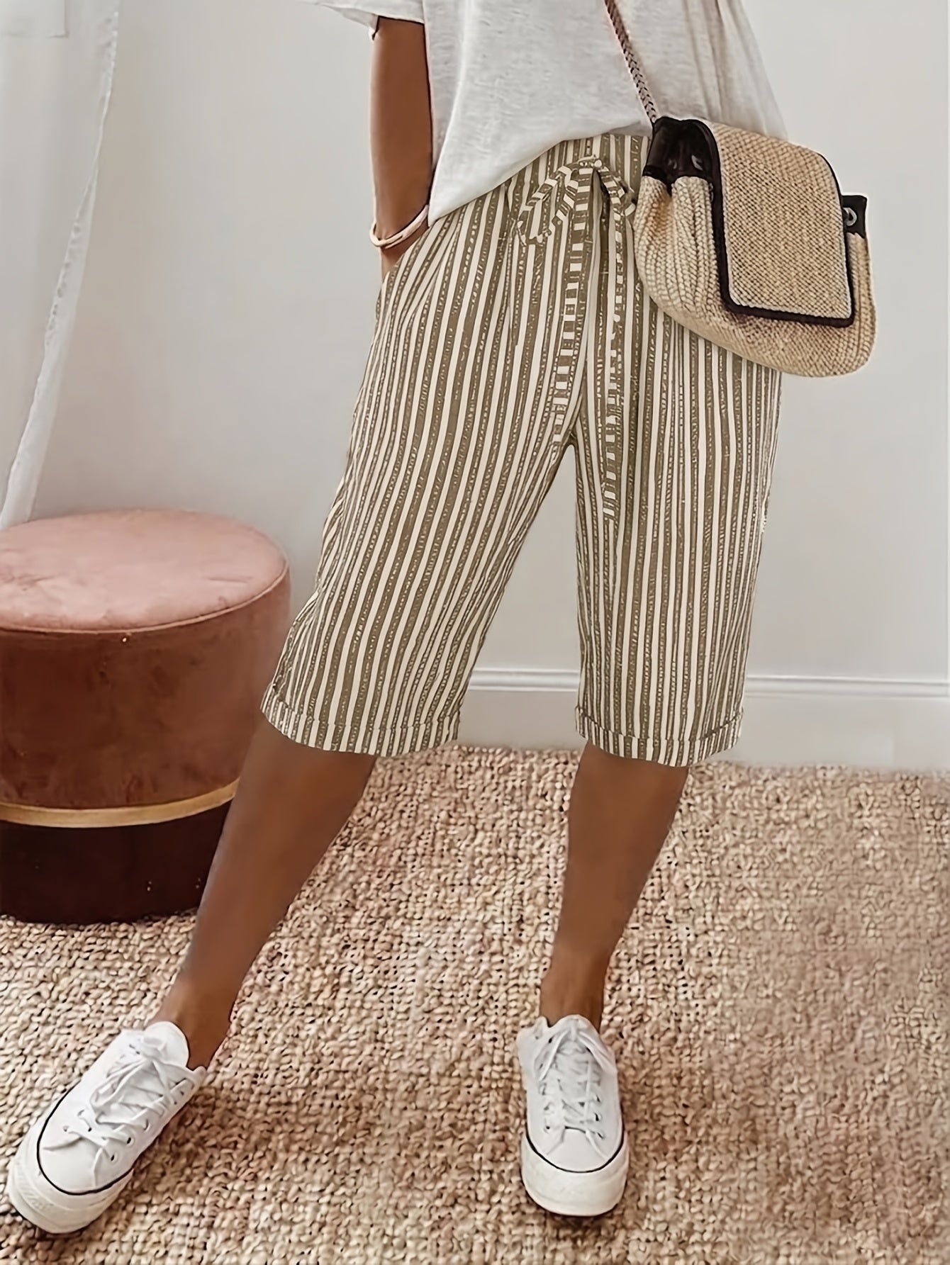 Avery™ | Coastal Stripe Capri Pants