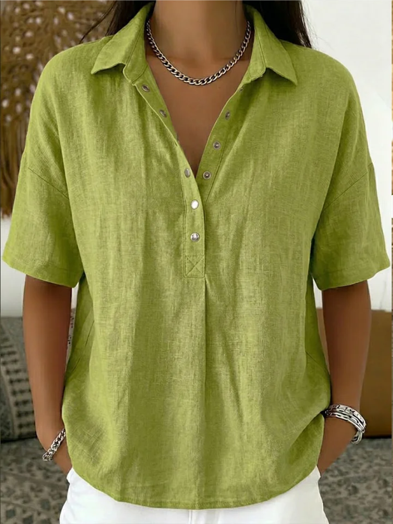Tessa - Blouse with Collar and Button Detail