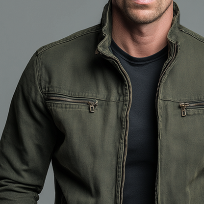 Cazel | Vintage Cotton Jacket with Zipper Closure