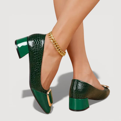 Barbara™ | Croco Block Heels