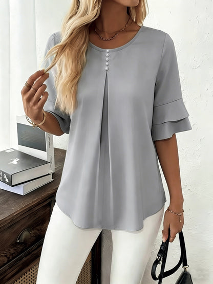 Celestia – GraceFlow Pleated Blouse