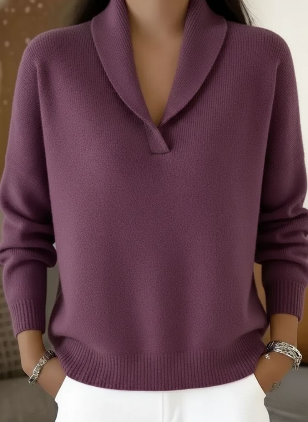 Evelyn | Timeless V-Neck Jumper