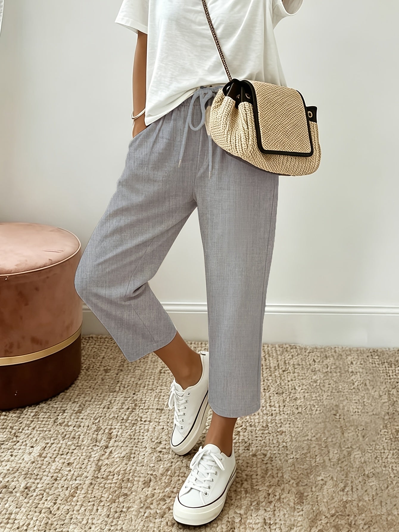 Sienna™ | Airy Drawstring Cropped Pants