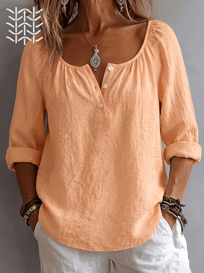 Aurielle™ | Soft Breeze Button Blouse