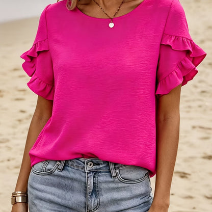 Valentina™ | Elegant Ruffle Sleeve Blouse