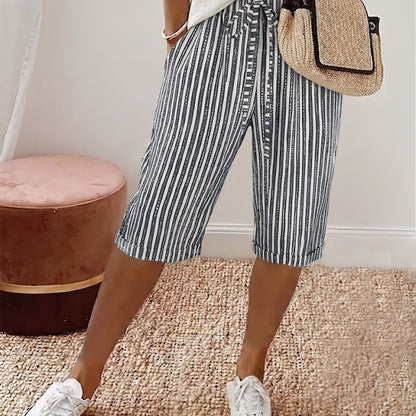 Avery™ | Coastal Stripe Capri Pants