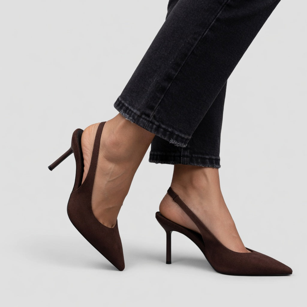 Élizabeth™ — Slingback pump stiletto heel Parisian elegance