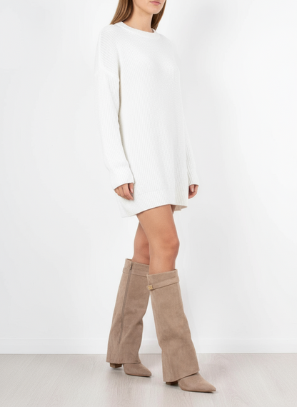 AGATHA™ – Knee-High Flared Top Boots for Women
