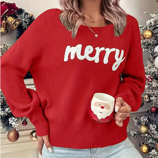 VIOLET™ - Cozy Round Neck Sweater for the Holidays