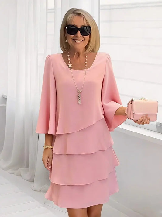 Élise – Elegant Flowing Dress with Ruffles