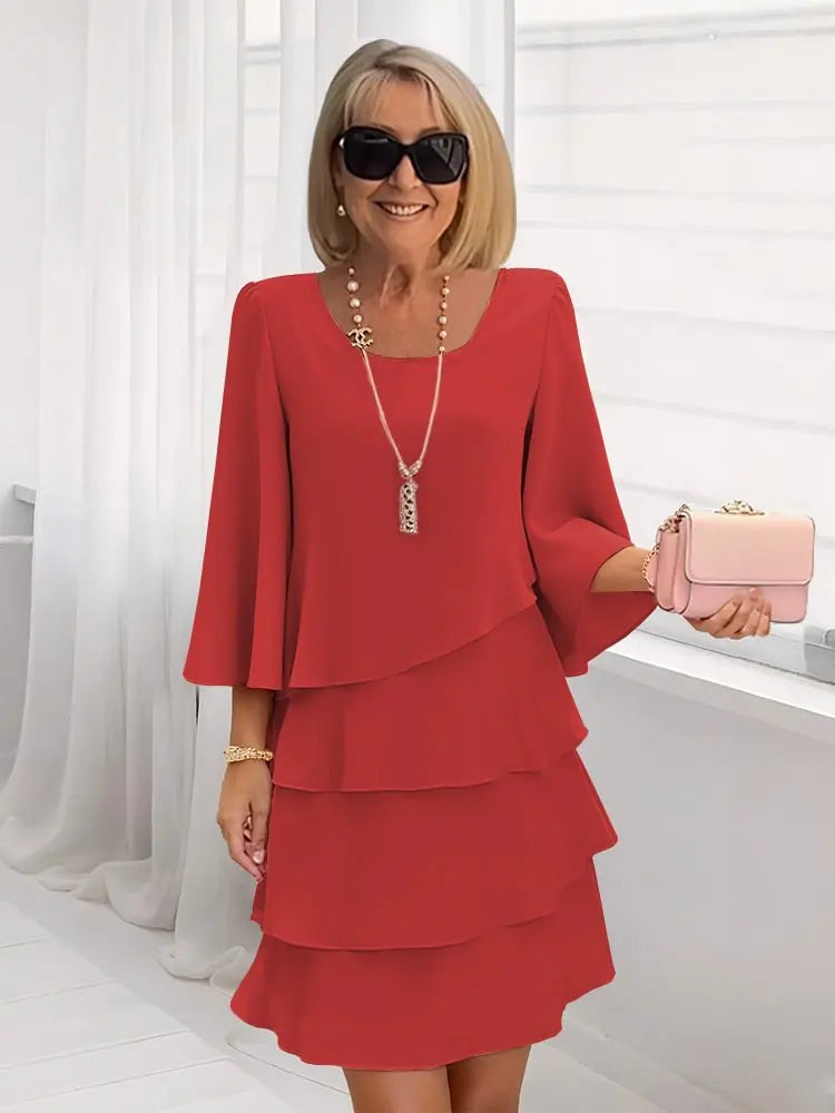 Élise – Elegant Flowing Dress with Ruffles