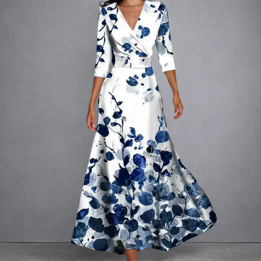 CALLA | Sculpting Floral Maxi Dress for Elegant Confidence