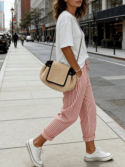 Sienna | Coastal Stripe Comfort Pants