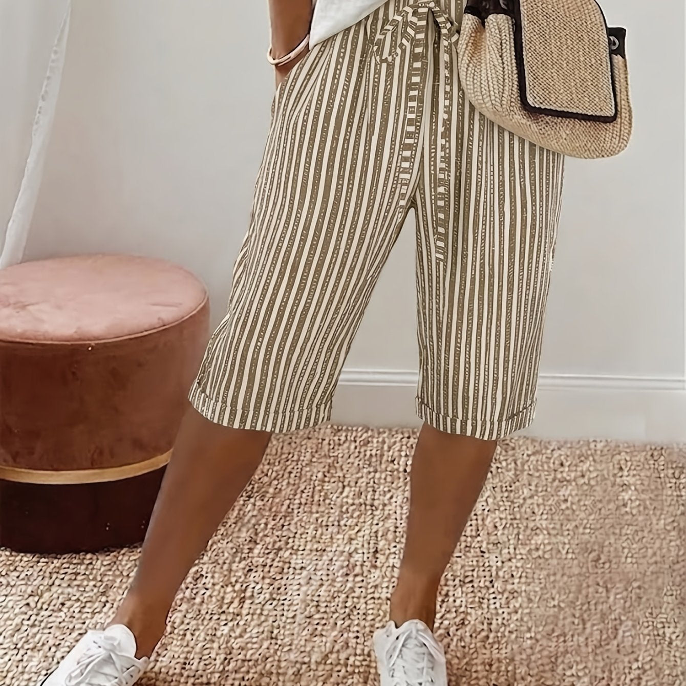 Avery™ | Coastal Stripe Capri Pants