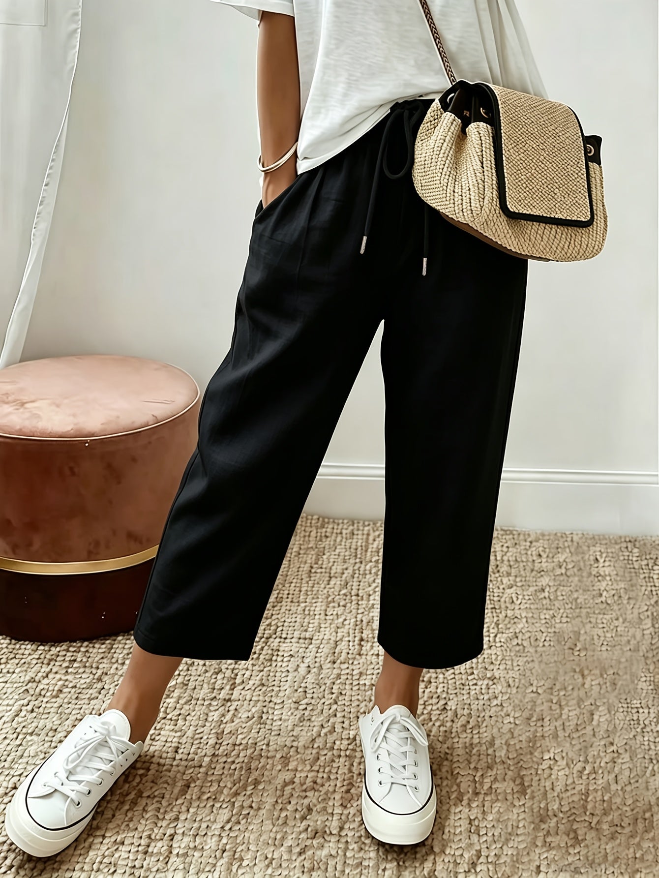 Sienna™ | Airy Drawstring Cropped Pants