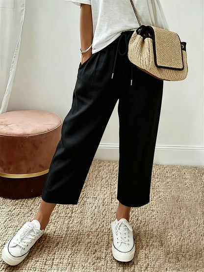 Sienna™ | Airy Drawstring Cropped Pants