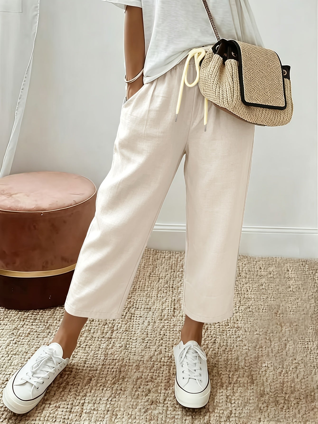 Sienna™ | Airy Drawstring Cropped Pants