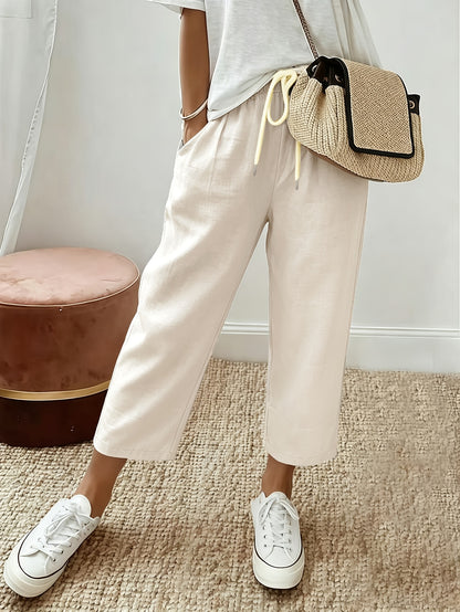 Sienna™ | Airy Drawstring Cropped Pants