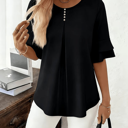 Celestia – GraceFlow Pleated Blouse