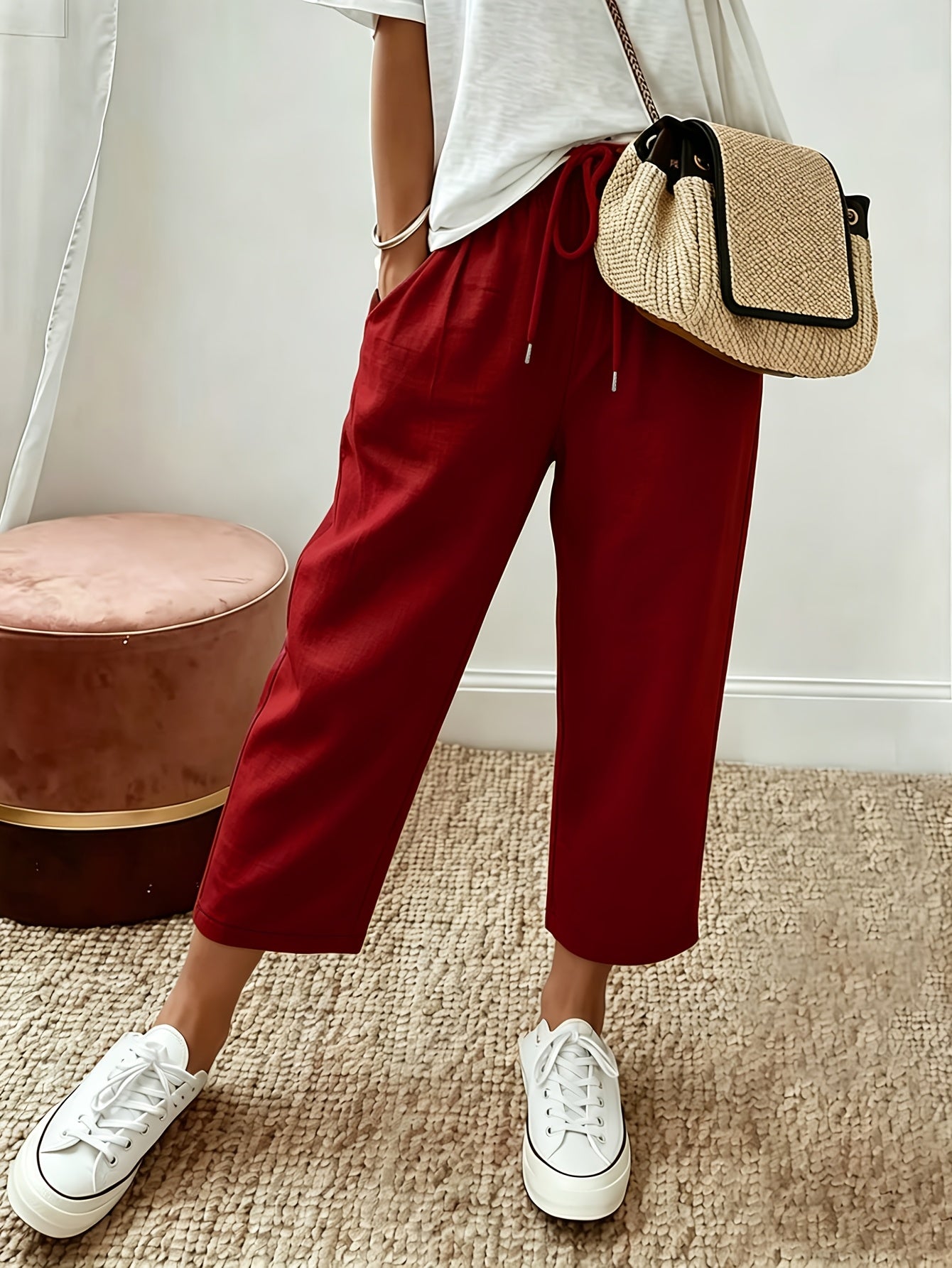 Sienna™ | Airy Drawstring Cropped Pants