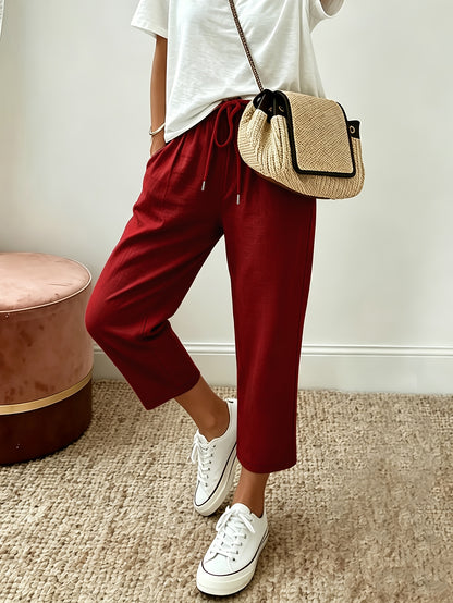 Sienna™ | Airy Drawstring Cropped Pants