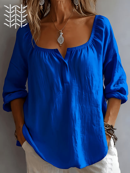 Aurielle™ | Soft Breeze Button Blouse