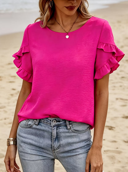 Valentina™ | Elegant Ruffle Sleeve Blouse