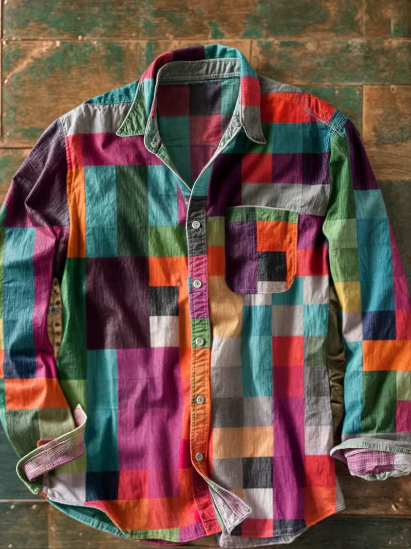 Billy | Premium Patchwork Shirt – Unique Style and Comfortable Fit