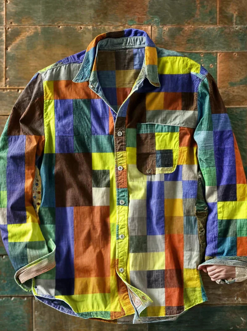 Billy | Premium Patchwork Shirt – Unique Style and Comfortable Fit