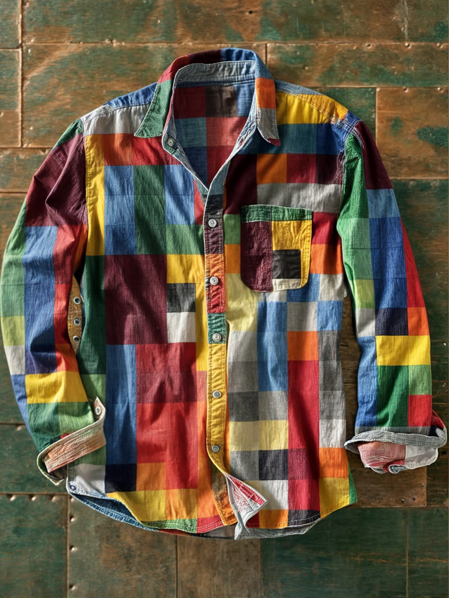 Billy | Premium Patchwork Shirt – Unique Style and Comfortable Fit