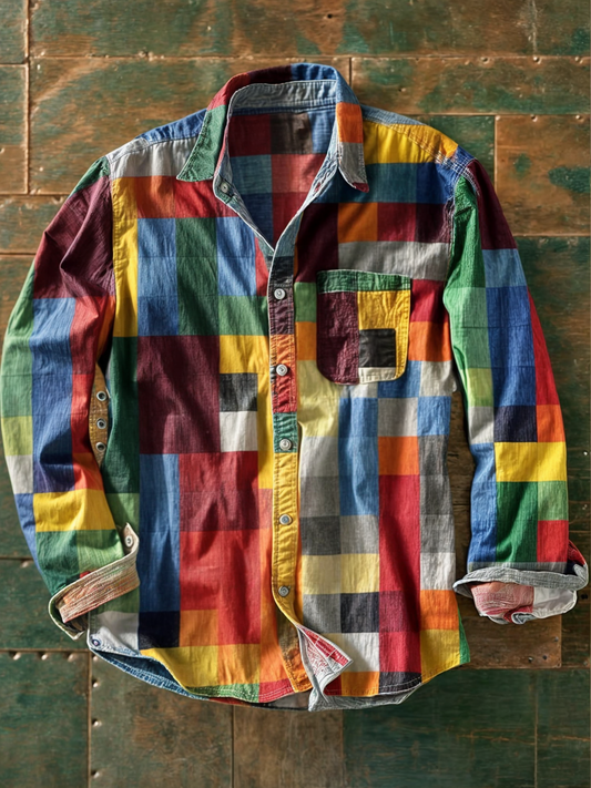 Billy | Premium Patchwork Shirt – Unique Style and Comfortable Fit