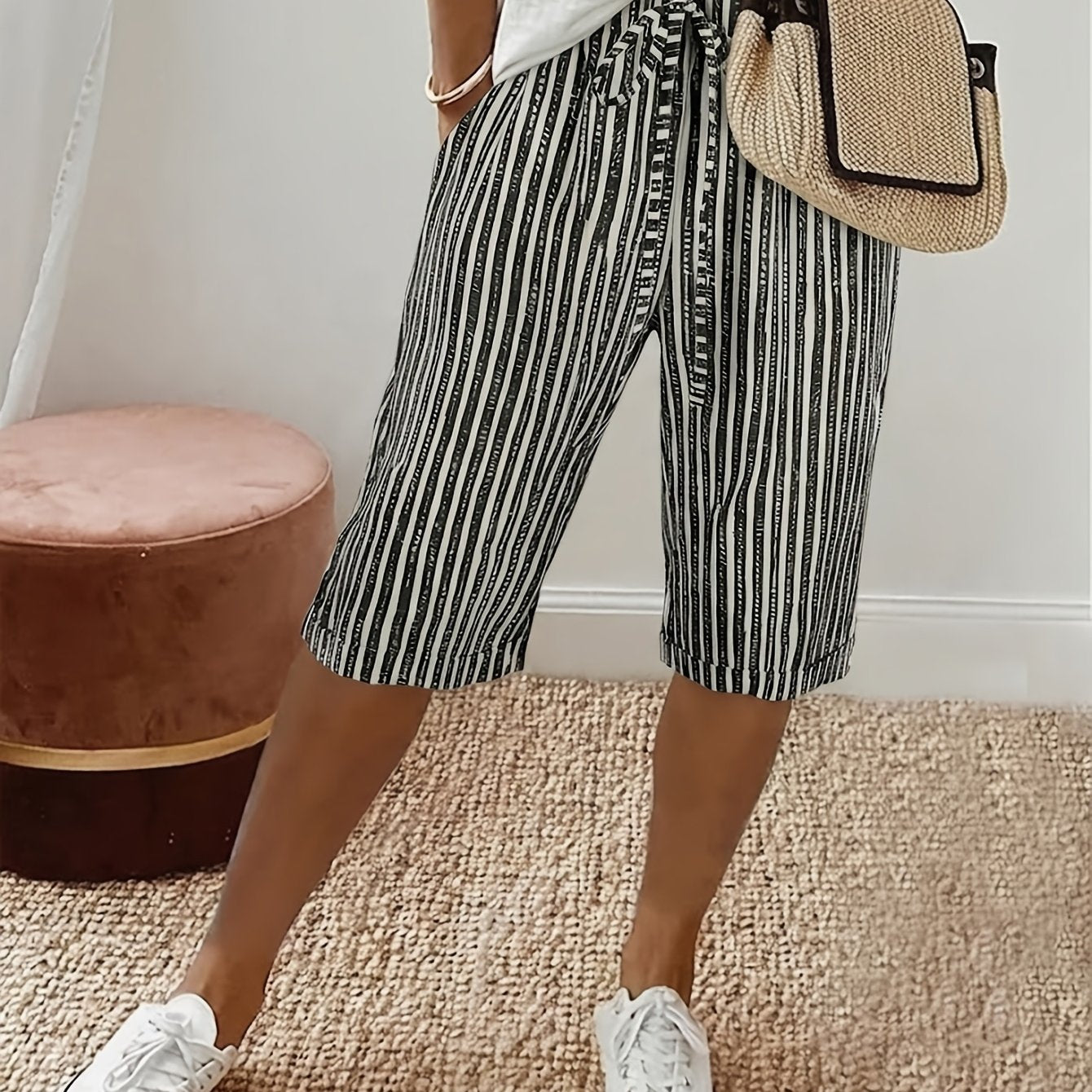Avery™ | Coastal Stripe Capri Pants