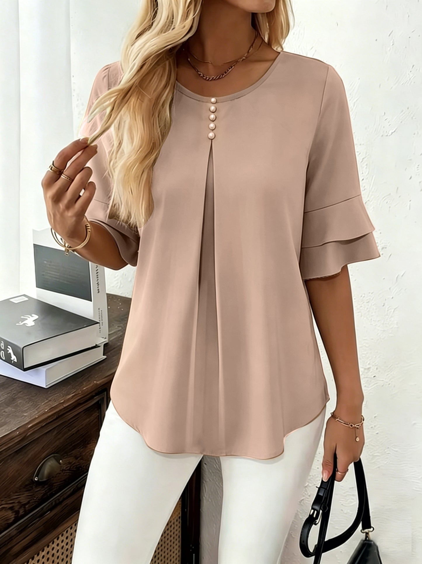 Celestia – GraceFlow Pleated Blouse