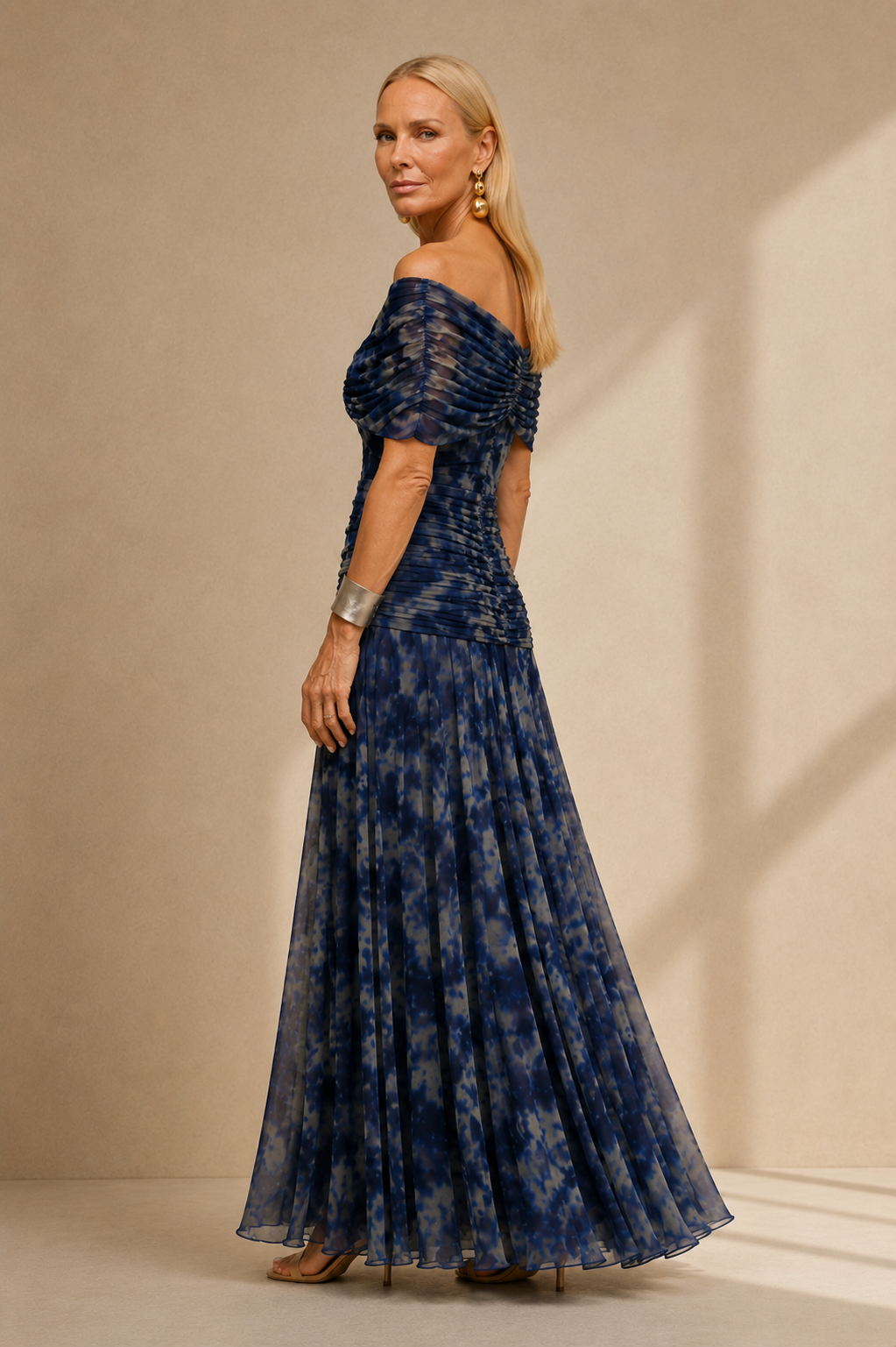 Women's Flowing Chiffon Maxi Dress Elegant Formal Evening Dress
