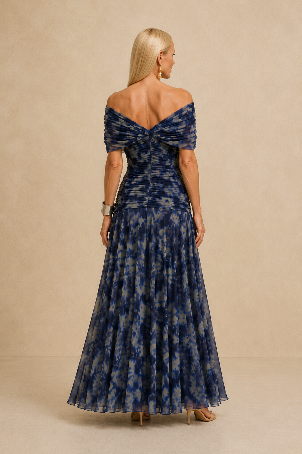 Women's Flowing Chiffon Maxi Dress Elegant Formal Evening Dress